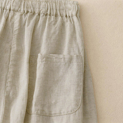 Buddha Stones Summer Elastic Waist Women's Capri Cropped Harem Pants With Pockets - image 3