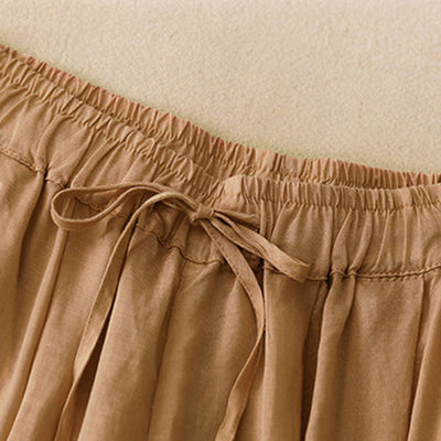 Buddha Stones Summer Elastic Waist Women's Capri Cropped Harem Pants With Pockets - image 23