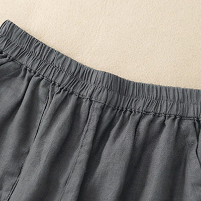 Buddha Stones Summer Casual Plain Women's Elasti Straight Shorts With Pockets - image 20
