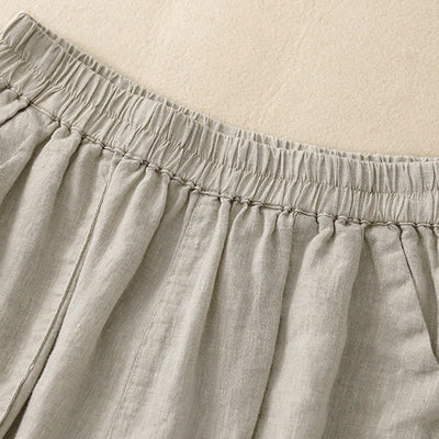 Buddha Stones Summer Casual Plain Women's Elasti Straight Shorts With Pockets - image 13
