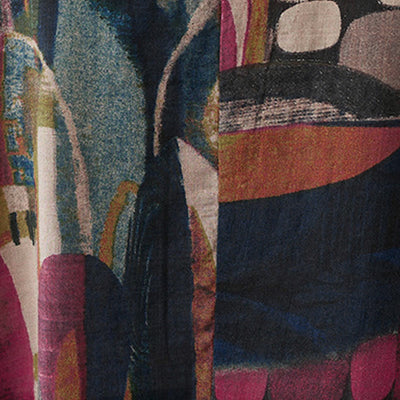 Buddha Stones Colorful Graphics Midi Dress Half Sleeve Tunic Dress With Pockets - image 10