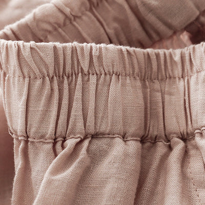 Buddha Stones Casual Plain Cropped Pants Women's Linen Harem Pants With Pockets - image 24