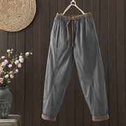 Foviel Plain Women's Harem Thermal Pants With Pockets