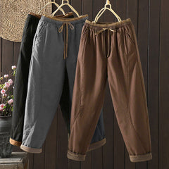 Buddha Stones Plain Women's Harem Thermal Pants With Pockets - image 0