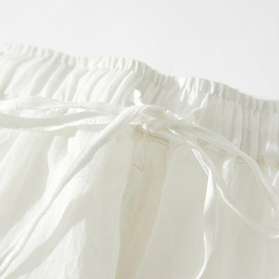 Buddha Stones Embroidery Hollow Design A-line Drawstring High Waist Women's Skirt With Pockets - image 10