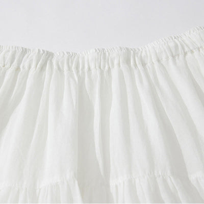 Buddha Stones Embroidery Hollow Design A-line Drawstring High Waist Women's Skirt With Pockets - image 11