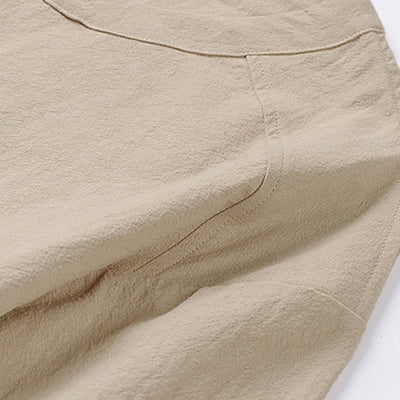 Buddha Stones Summer Casual Crew Neck Men's Elbow-Length Sleeve Cotton Linen T-Shirt - image 3