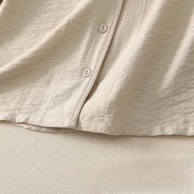Buddha Stones Summer Casual Minimalist Button-Up Solid Women's Long Sleeve Shirts - image 11