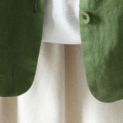 Buddha Stones Pure Color V-neck Women's Jacket With Pockets - image 20