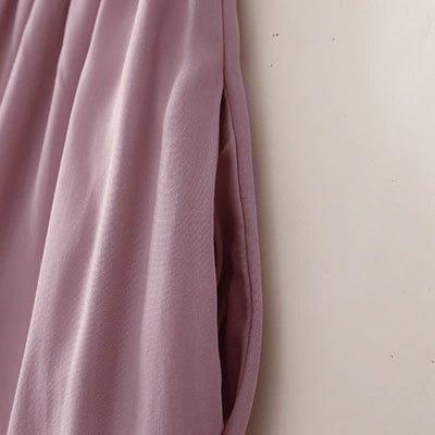 Buddha Stones Summer Casual Elegant Drawstring Solid Cropped Pants Women's Wide Leg Pants With Pockets - image 18