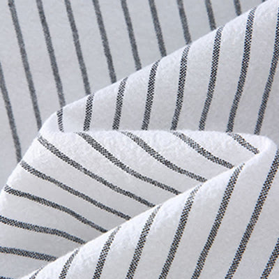 Buddha Stones Spring Fall Casual Minimalist Button-Up Vertical Striped Men's Long Sleeve Shirts With Patch Pocket - image 9