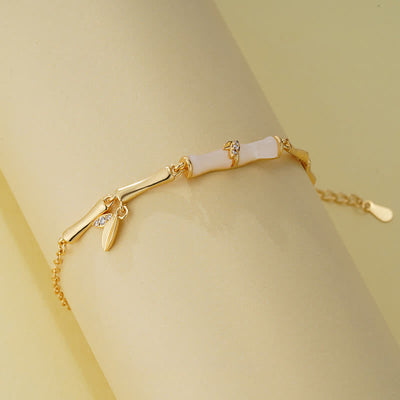 FREE Today: Wealth and Luck Copper Bamboo Leaves Chain Anklet - image 2