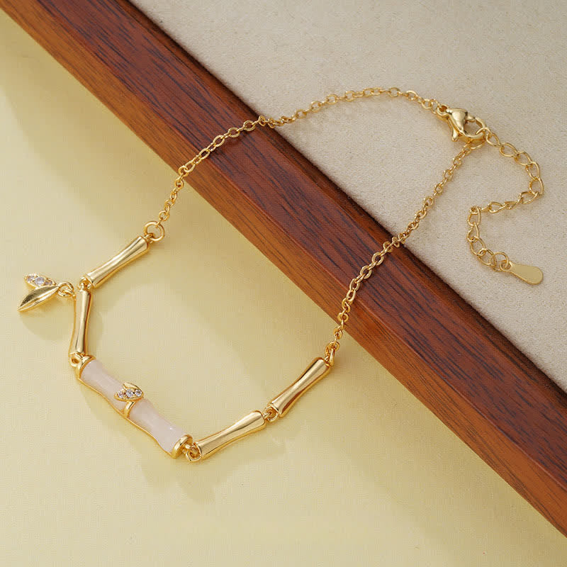 FREE Today: Wealth and Luck Copper Bamboo Leaves Chain Anklet - image 3