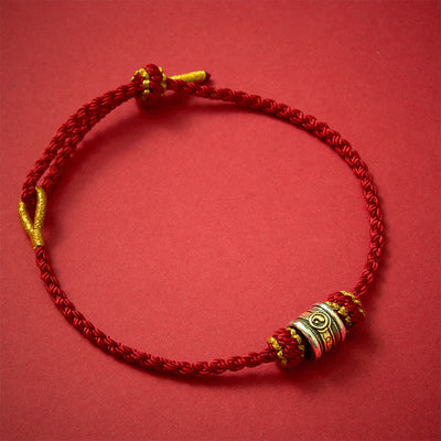 Buddha Stones Copper Yin Yang Red String Harmony Bracelet - Dark Red String - image 15