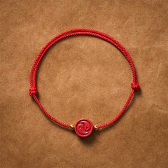 Buddha Stones Yin Yang Red String Balance Bracelet - 5.9–6.7 in (15–17 cm) - image 0