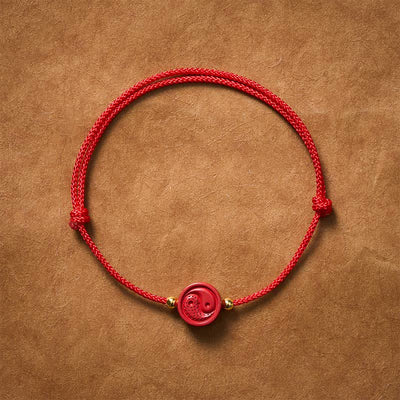 Buddha Stones Yin Yang Red String Balance Bracelet - 5.9–6.7 in (15–17 cm) - image 0