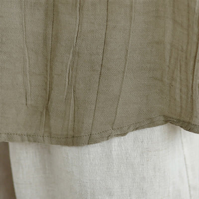 Buddha Stones Summer Wrinkles Simple Design Crew Neck Women's Sleeveless Vest Waistcoat - image 8