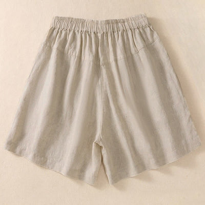 Buddha Stones Casual Floral Embroidery Pattern Drawstring Women's Shorts With Pockets - image 10