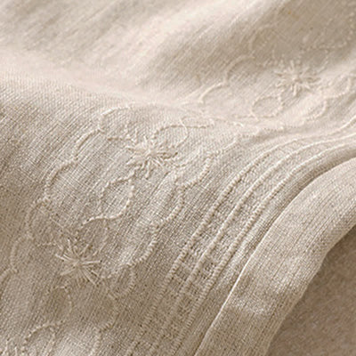 Buddha Stones Casual Floral Embroidery Pattern Drawstring Women's Shorts With Pockets - image 13