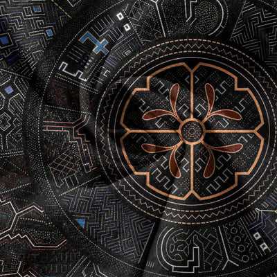 Buddha Stones Cotton Tribal Mandala Pattern Men's Short Sleeve Half Button Shirt - image 4