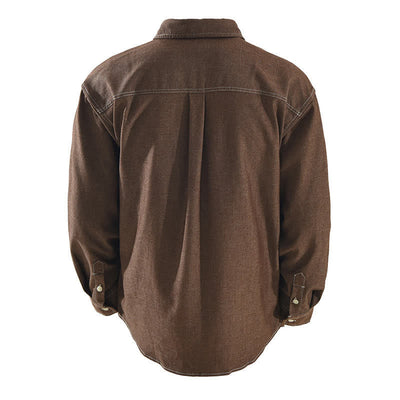 Buddha Stones Fall Casual Solid Men's Long Sleeve Shirts With Patch Pocket - image 1