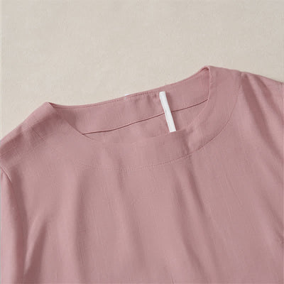 Buddha Stones Summer Casual Minimalist Crew Neck Solid Cropped Women's Short  Sleeve T-Shirts - image 9