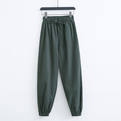 Buddha Stones Solid Color Cotton Casual Men's Harem Pants With Pockets - DarkSlateGray - US/UK/AU44，EU54 (4XL) - image 10