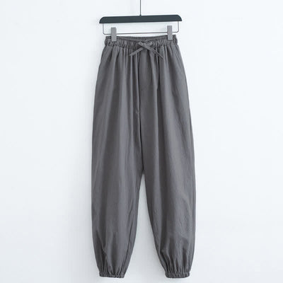 Buddha Stones Solid Color Cotton Casual Men's Harem Pants With Pockets - DimGray - US/UK/AU44，EU54 (4XL) - image 5