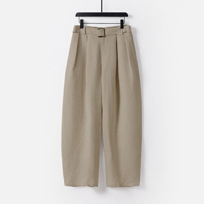 Buddha Stones Summer Zipper Elastic Waist Design Men's Cotton Linen Wide Leg Pants With Pockets - Tan - US/UK/AU56，EU66 (9XL) - image 0