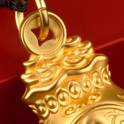 Buddha Stones "Make A Fortune Every Day" Golden Tone Copper Chinese Zodiac Fortune Money Bag Coins Keychains - image 15