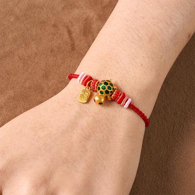Buddha Stones Hand-Woven Red String Turtle Fu Character Endurance Bracelet - image 14