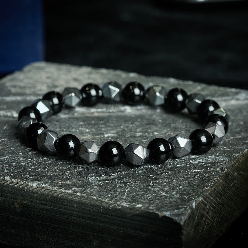 FREE Today: Strength and Support Tiger Eye Hematite Faceted Bracelet - Black Onyx(Fortune ♥ Support) - image 0