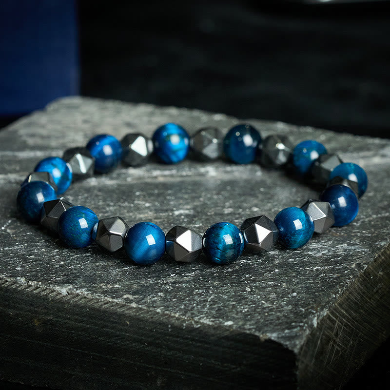 FREE Today: Strength and Support Tiger Eye Hematite Faceted Bracelet - Blue Tiger Eye(Balance ♥ Positive) - image 16