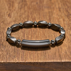 Buddha Stones Hematite Grounding Minimalist Bar Bead Powerful Bracelet - Hematite(Focus ♥ Support) - image 0