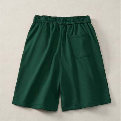 Buddha Stones Summer Boho Drawstring Elastic Waist Geometric Trim Men's Shorts With Pockets - image 3