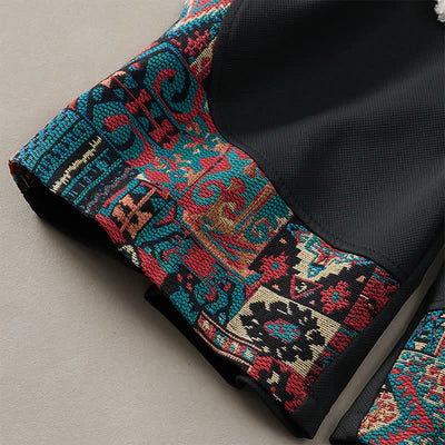 Buddha Stones Summer Boho Drawstring Elastic Waist Geometric Trim Men's Shorts With Pockets - image 18
