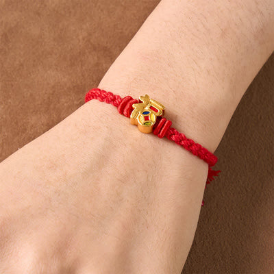Buddha Stones Fu Character Red String Balance Tibet Adjustable Bracelet - image 4