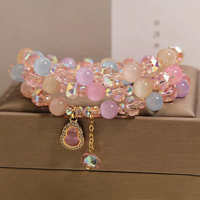 FREE Today: Support and Love Multicolor Cat's Eye Gourd Beads Bracelet - image 2