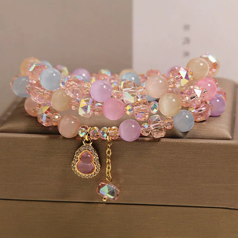 FREE Today: Support and Love Multicolor Cat's Eye Gourd Beads Bracelet - image 2