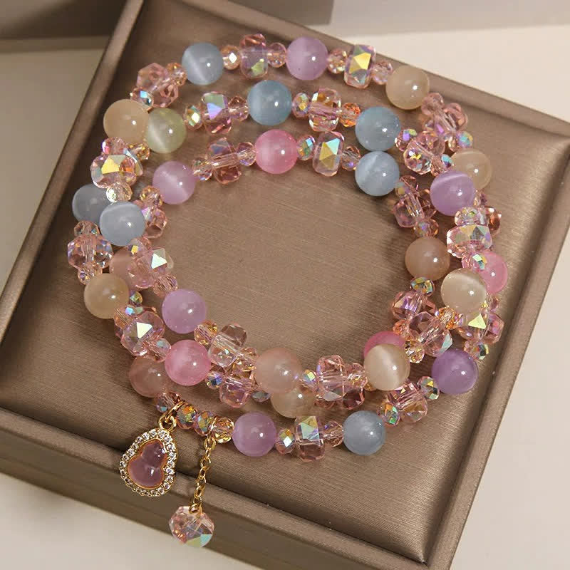 FREE Today: Support and Love Multicolor Cat's Eye Gourd Beads Bracelet - image 4