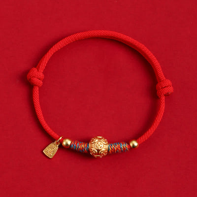 Buddha Stones 999 Sterling Silver Red String Protection Hand-Woven Bracelet - image 2