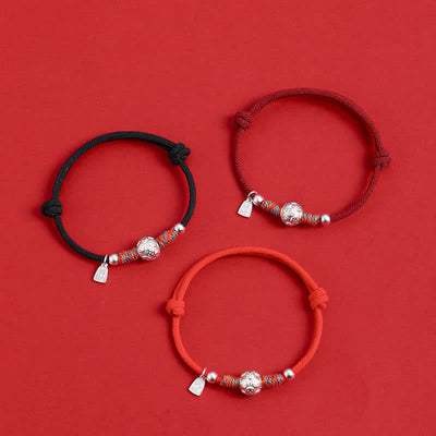 Buddha Stones 999 Sterling Silver Red String Protection Hand-Woven Bracelet - image 24