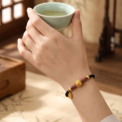 Buddha Stones 999 Sterling Silver Red String Protection Hand-Woven Bracelet - image 19