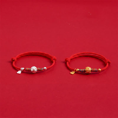 Buddha Stones 999 Sterling Silver Red String Protection Hand-Woven Bracelet - image 10