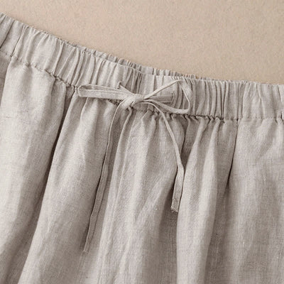 Buddha Stones Summer Elastic Waist Women's Capri Cropped Wide Leg Pants With Pockets - image 18