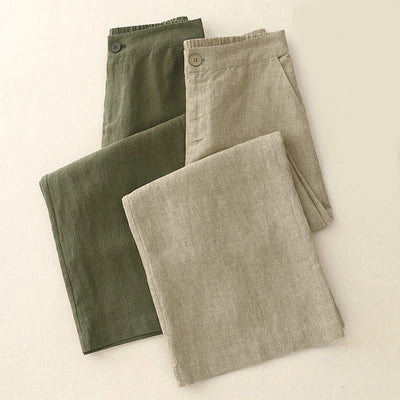 Buddha Stones Casual Plain Women's Elastic Waist  Wide Leg Pants With Pockets - image 12