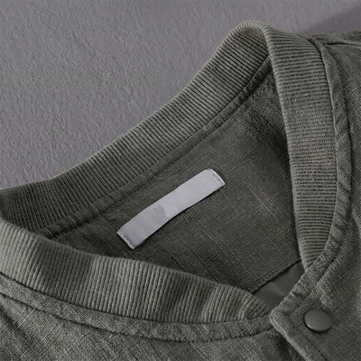 Buddha Stones Spring Casual Minimalist Button-Up Solid Men's Jacket With Pockets - image 16