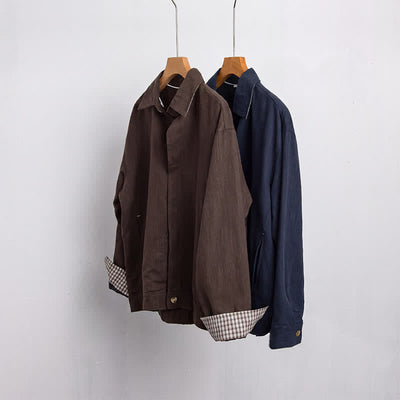 Buddha Stones Fall Casual Vintage Button-Up Solid Linen Men's Jacket With Pockets - image 16