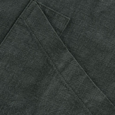 Buddha Stones Fall Casual Minimalist Button-Up Solid Ramie Men's Jacket With Pockets - image 5