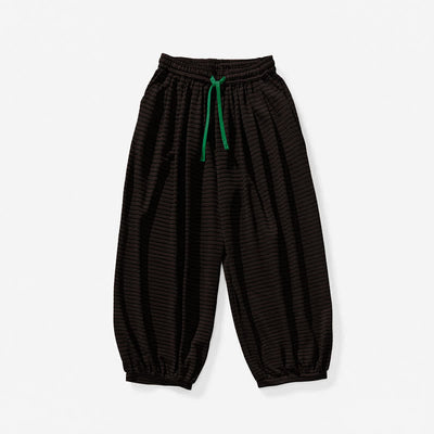 Buddha Stones Fall Casual Minimalist Drawstring Striped Design Ankle Pants Men's Straight Leg Pants With Pocket - image 7